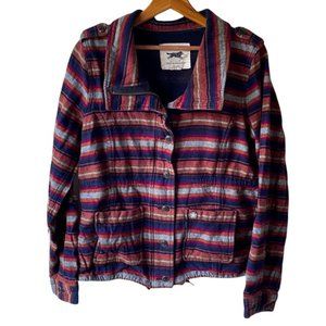 Obey Propaganda We Dream Alone Striped Jacket Size Large